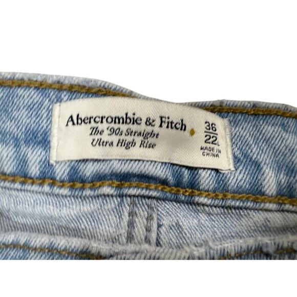 A&F Abercrombie & Fitch NWT 48 x33L 3XL The '90s Straight Ultra High Rise Jeans - Picture 3 of 6